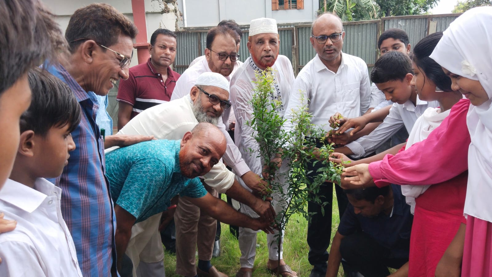 ‘ওয়ান চাইল্ড, ওয়ান ট্রি’ কর্মসূচি বাস্তবায়নে ঝাউডাঙ্গা মাধ্যমিক বিদ্যালয়ে বৃক্ষরোপণ