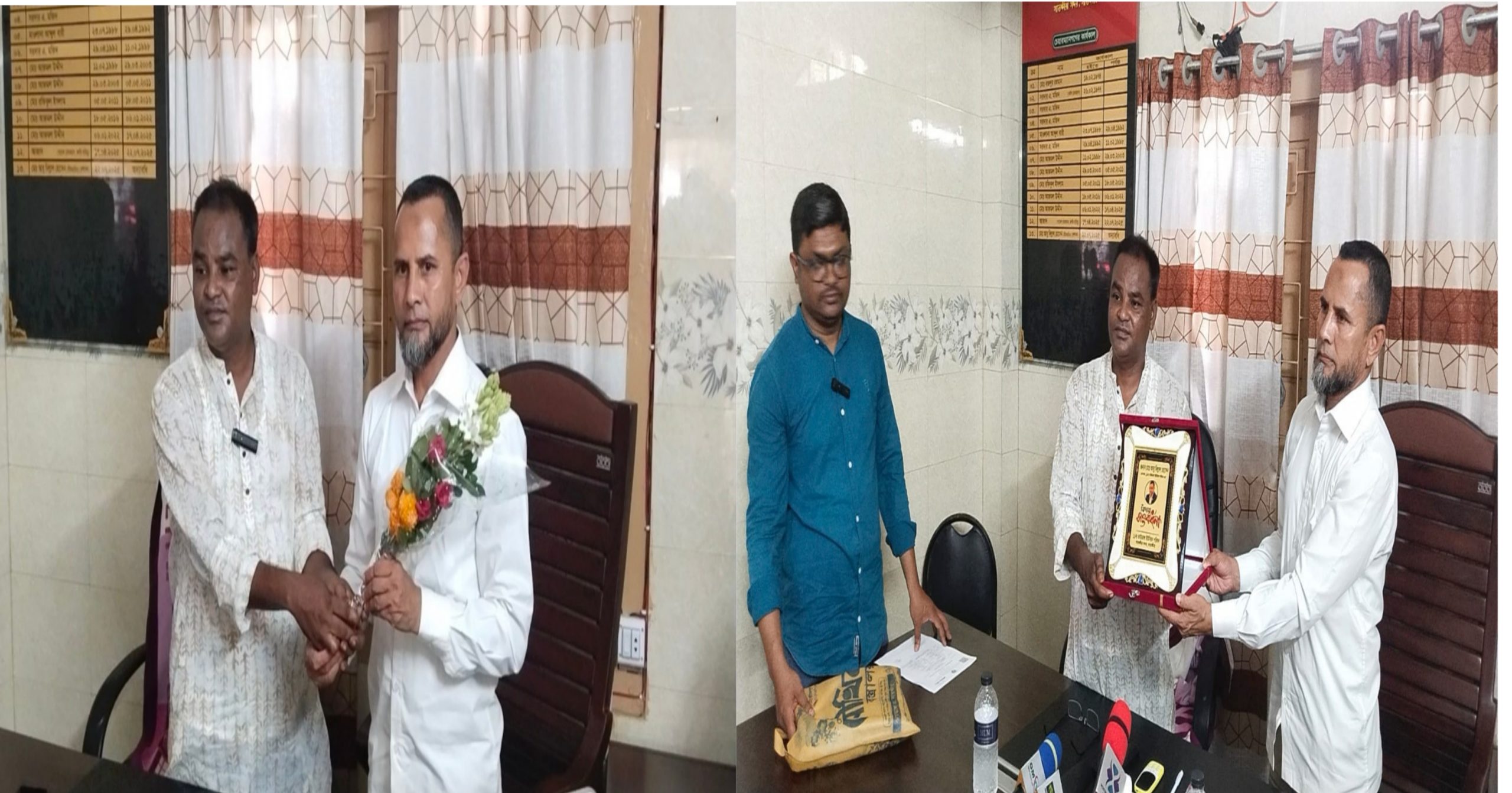 ঝাউডাঙ্গা ইউনিয়ন পরিষদে নবনিযুক্ত প্রশাসককে বরণ ও বিদায়ী প্রশাসককে সংবর্ধনা