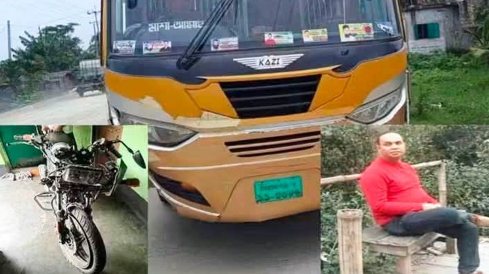 দেবহাটায় যাত্রীবাহী বাসের সাথে মুখোমুখি সংঘর্ষে মৎস্য ব্যবসায়ী নি/হ/ত, বাস আটক 